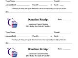 Relay for Life Email Templates Relay for Life Print forms Donation Receipt Date