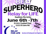 Relay for Life Flyer Template Relay for Life Superhero themed Advertisement the Local