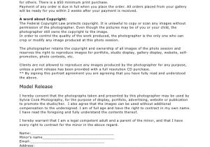 Release From Contract Template Portrait Session Model Release form Contract