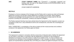 Release From Contract Template Separation and Release Agreement Template Sample form