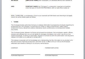 Release From Contract Template Work Agreement Contract format