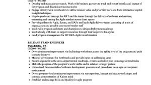 Release Train Engineer Resume Release Train Engineer Resume Samples Velvet Jobs