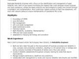 Reliability Engineer Resume Professional Reliability Engineer Templates to Showcase