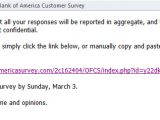 Reminder Email Template for Survey Bank Of America On Short List Of Scammers Spam Lures