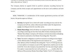 Remix Contract Template Record Label Agreements