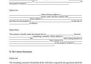 Renovation Contract Template Canada Kitchen Remodeling Contract Sample Wow Blog