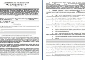 Renovation Contract Template Canada Renovation Contract Contract Agreements formats Examples