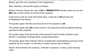 Rent to Own House Contract Template Rent to Own Home Contract 7 Examples In Word Pdf