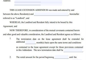 Rental Contract Extension Template 32 Lease Agreement forms In Pdf
