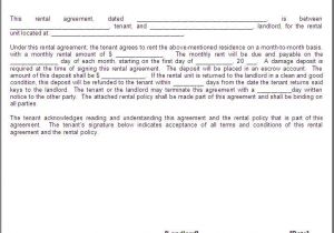 Rental Contracts Templates Free Printable Sample Rental Lease Agreement Templates Free