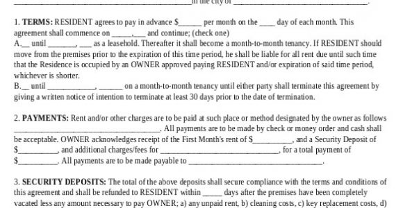 Rental Contracts Templates Free Rental Agreement Templates 15 Free Word Pdf Documents