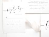 Reply for Wedding Card Invitation Behind the Scenes with Romantic Calligraphy Wedding