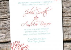Reply for Wedding Card Invitation Coral Elegance Wedding Save the Date Invitation Response