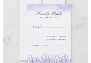 Reply for Wedding Card Invitation Lavenders Field Floral Purple Wedding Rsvp with Images