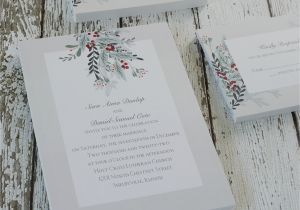Reply for Wedding Card Invitation Under the Mistletoe Invitation with Free Response Postcard