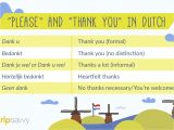 Reply to Thank You Card How to Say Please and Thank You In Dutch