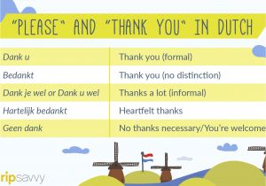 Reply to Thank You Card How to Say Please and Thank You In Dutch