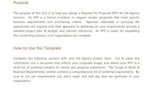 Request for Proposal Email Template Advertising Agency Rfp Template