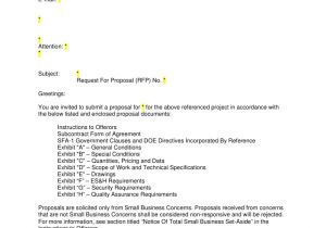 Request for Proposal Email Template Rfp Invitation Letter