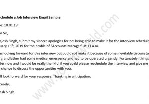 Reschedule Interview Email Template Your Hr World Human Resource Management India