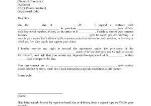 Rescission Of Contract Template Letter to Rescind Cancel A Contract Legal forms and