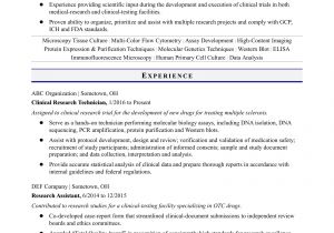 Research Student Resume Entry Level Research Technician Resume Sample Monster Com