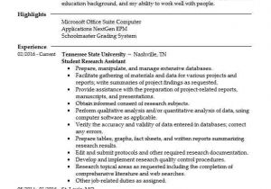 Research Student Resume Student Research assistant Resume Sample Livecareer
