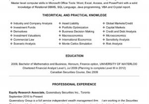 Research Student Resume top Finance Resume Templates Samples