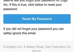 Reset Password Email Template HTML Responsive forgot Password Reset Email Template