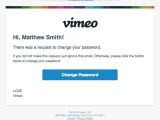 Reset Password Email Template Password Reset Email From Vimeo Really Good Emails