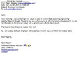Response to Recruiter Email Template Google Recruiter 39 S Email Business Insider