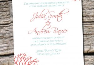 Response to Thank You Card Coral Elegance Wedding Save the Date Invitation Response