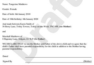 Responsibility Contract Template Parental Responsibility Agreement Parental