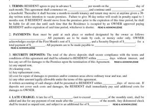 Responsibility Contract Template Rental Lease Agreement Templates Free Real Estate forms