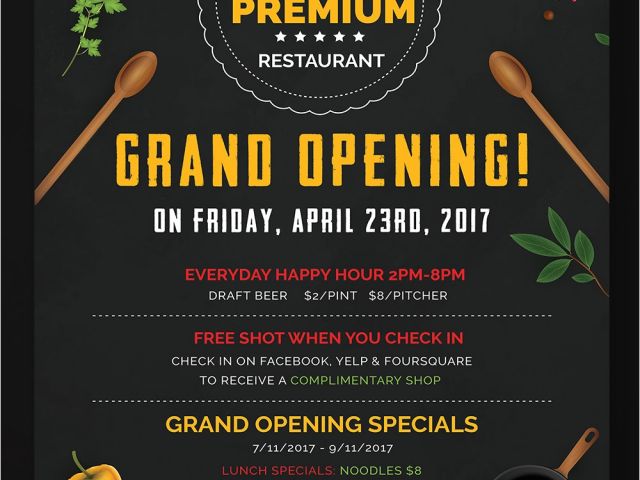 Restaurant Grand Opening Flyer Templates Free Grand Opening Flyer ...