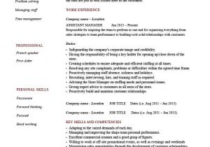 Restaurant Manager Resume Word format assistant Manager Cv Example Resume Template Job