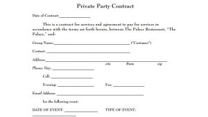 Restaurant Party Contract Template 6 Restaurant event Contract Templates for Restaurant