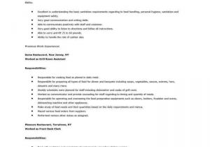 Restaurant Resume Template Resume Objective for Restaurant Job Resume Ideas