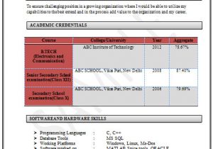Resume Engineer Electronics and Communication Over 10000 Cv and Resume Samples with Free Download