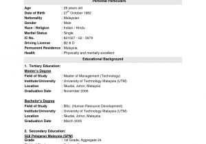 Resume Engineer Malaysia Best Resume Template Malaysia Resumecurriculum Vitae