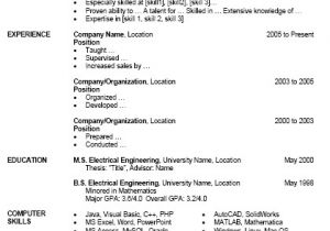 Resume Examples Templates Word Free Resume Template for Microsoft Word