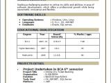 Resume for Bca Student Resume format for Bca Freshers Pdf