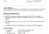 Resume for Btech Students Resume format for B Tech Cse Students