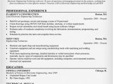 Resume for Engineering Job Engineering Technician Sample Resume Resumecompanion Com