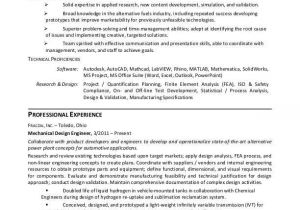 Resume for Engineering Job Mechanical Engineer Resume Sample Monster Com