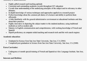 Resume for Fresher Teacher Job Application Fresher Cover Letter for Job Application Resume Template
