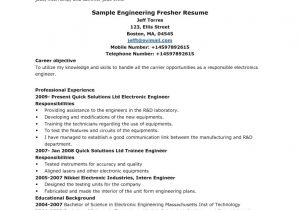 Resume for Freshers Engineers Latest Resume format Resume formats for Fresher Engineer