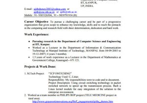 Resume for Freshers Engineers Resume Template for Fresher 10 Free Word Excel Pdf