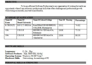 Resume for Freshers Engineers Resume Templates