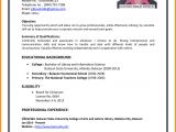 Resume for Job Application 8 Cv Sample for Job Application theorynpractice